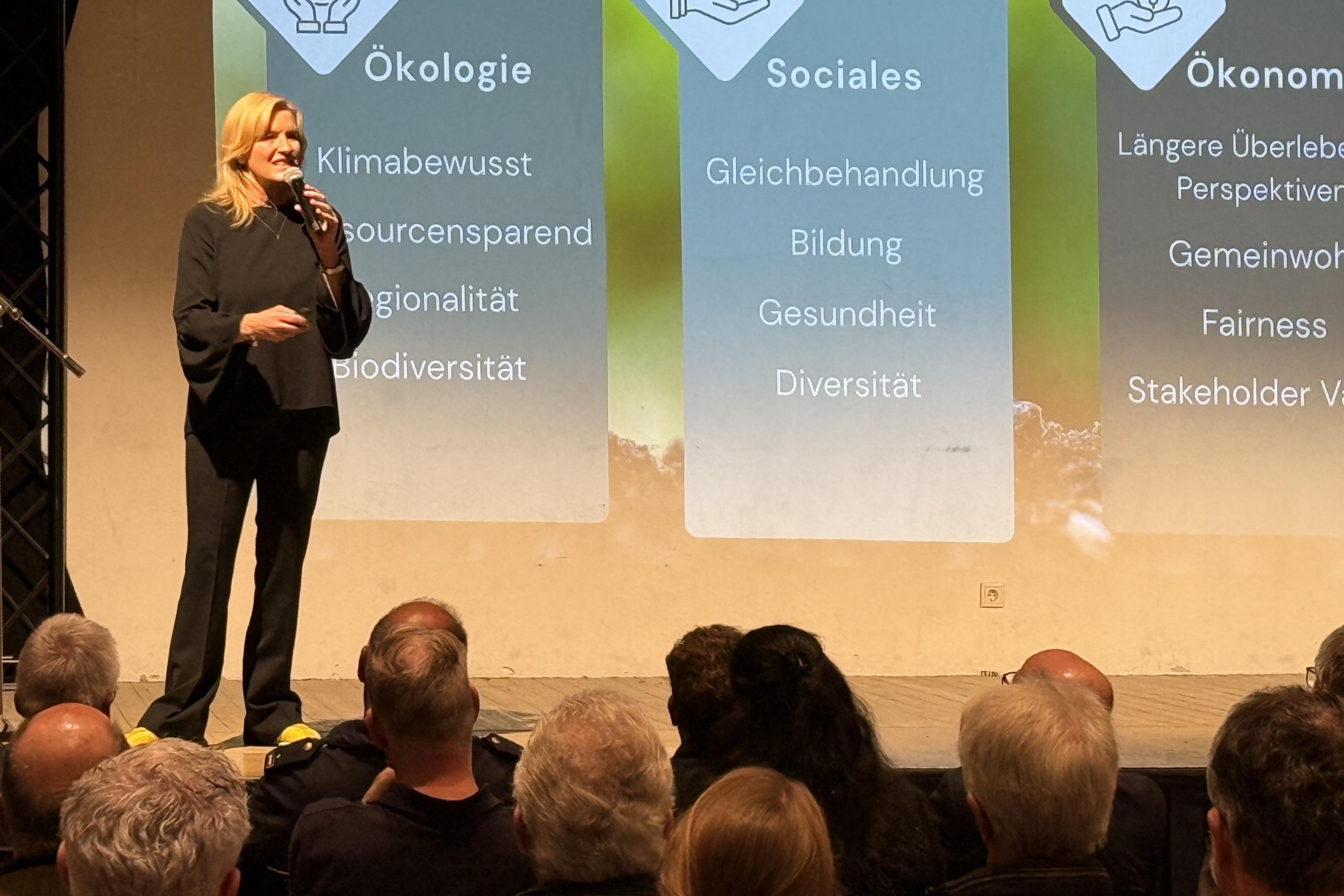 Wettermoderatorin Claudia Kleinert ging auf die Klimaveränderungen ein